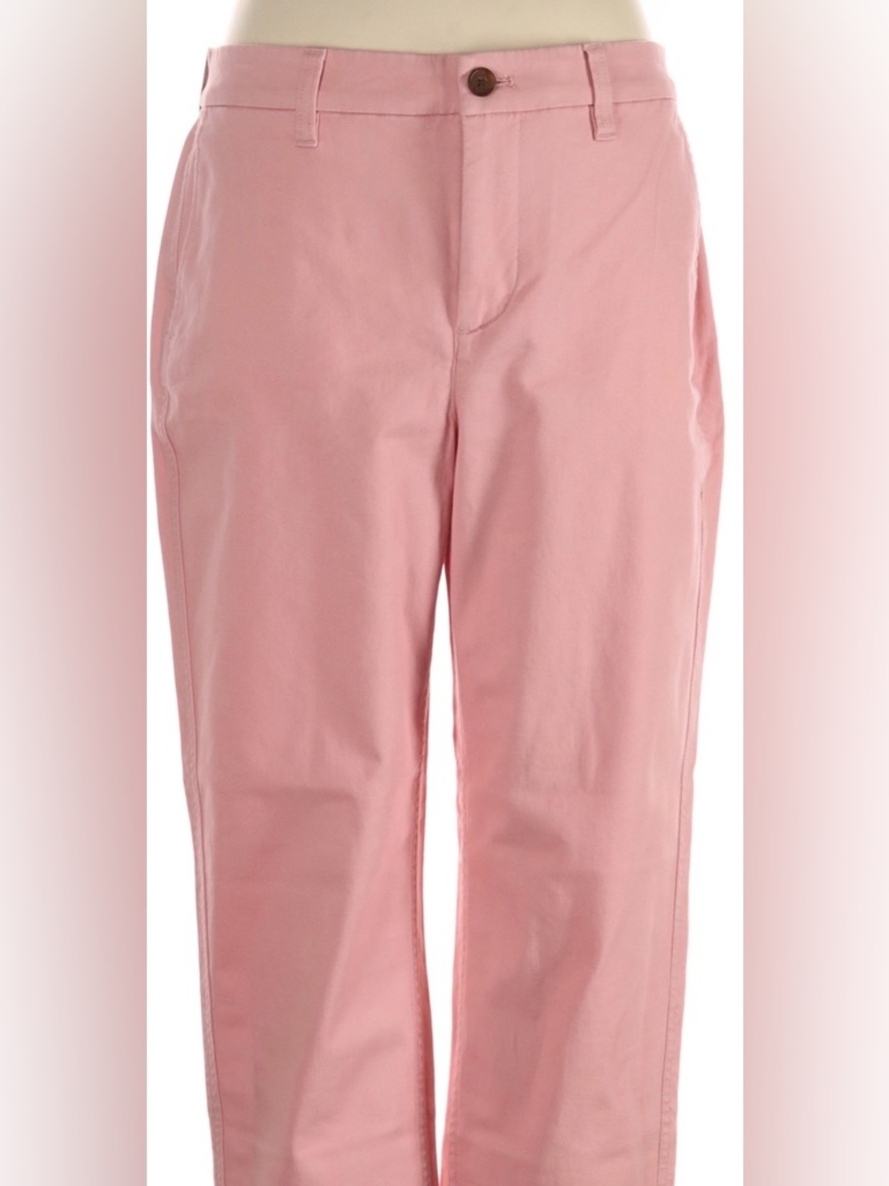 J. Crew Cropped Pink Cotton Chinos